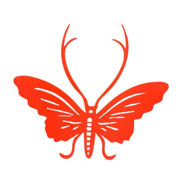 Butterfly Wall Decal, Orange Vinyl, Removable, Medium Size - Picture 5 of 6